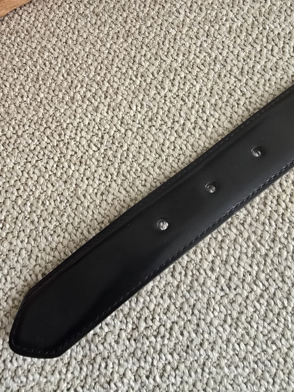 Vintage Coach Men's Black Leather Belt Size 36 / 90 CM Solid Brass Buckle - Picture 5 of 6